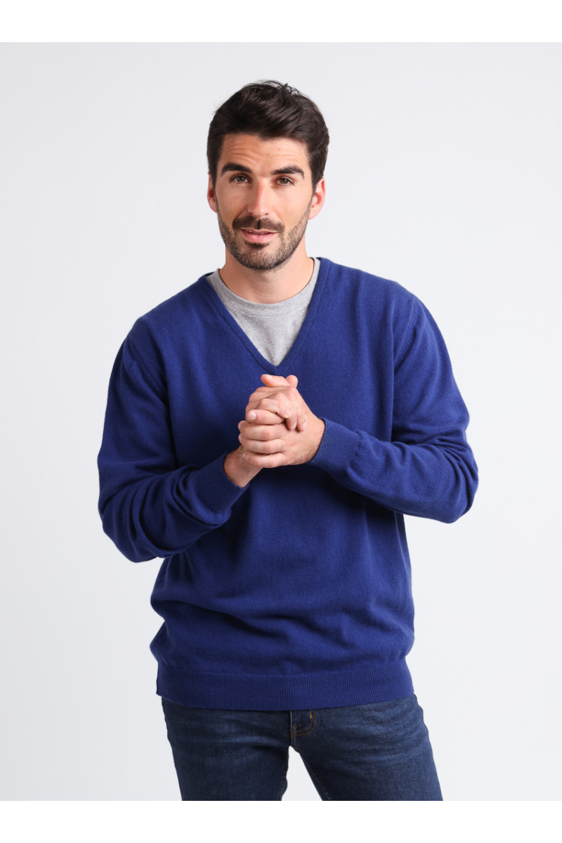 Pull V en laine 6 B Solfin Fabriqué en France