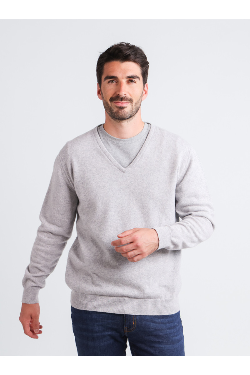 Pull V en laine 13 B Solfin Fabriqué en France