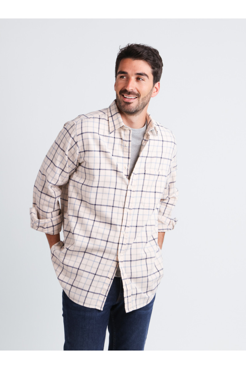 Chemise à motifs coton et laine 12 B Solfin Fabriqué en France