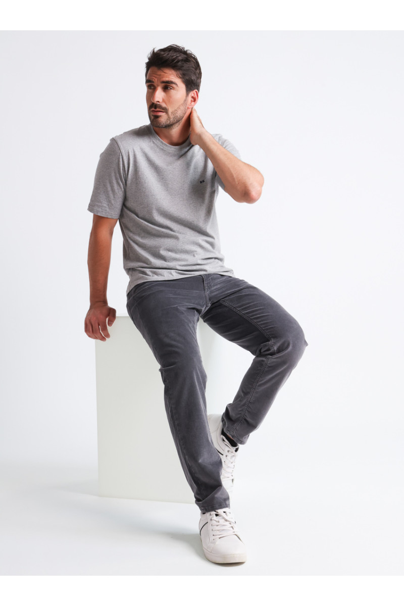 Pantalon velours coupe droite en coton 8 B Solfin Fabriqué en France