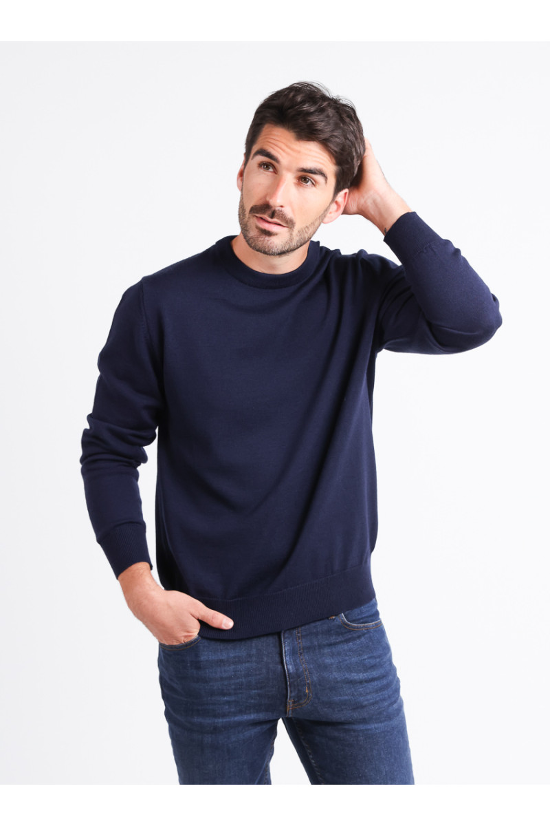Pull ras du cou 12 B Solfin Fabriqué en France
