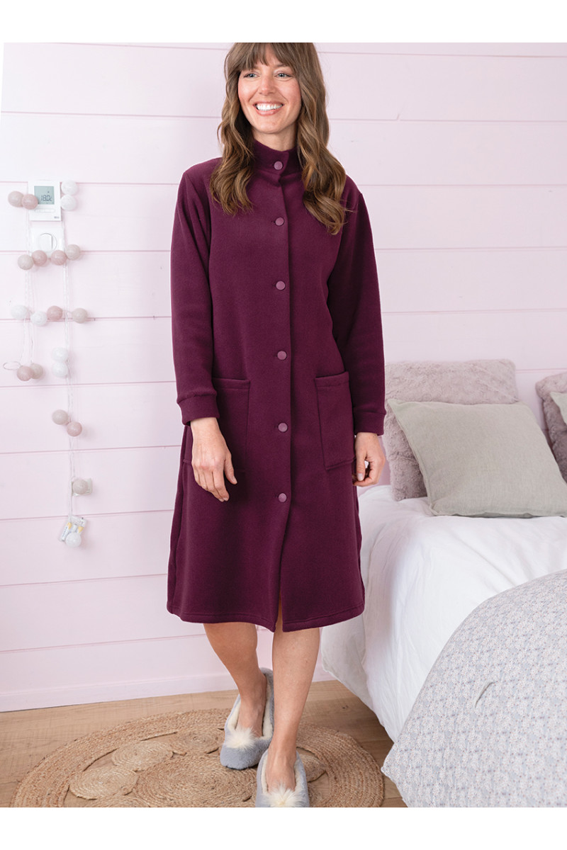 Robe de chambre polaire en polyester 3 B Solfin Fabriqué en France