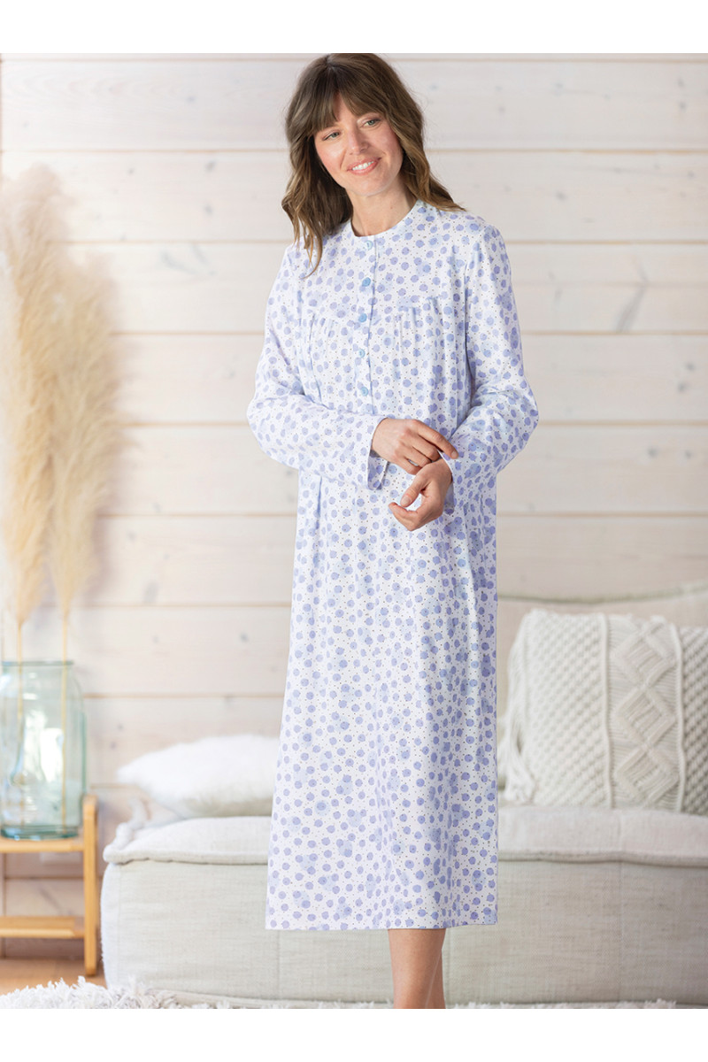 Chemise de nuit imprimée en coton 7 B Solfin Fabriqué en France