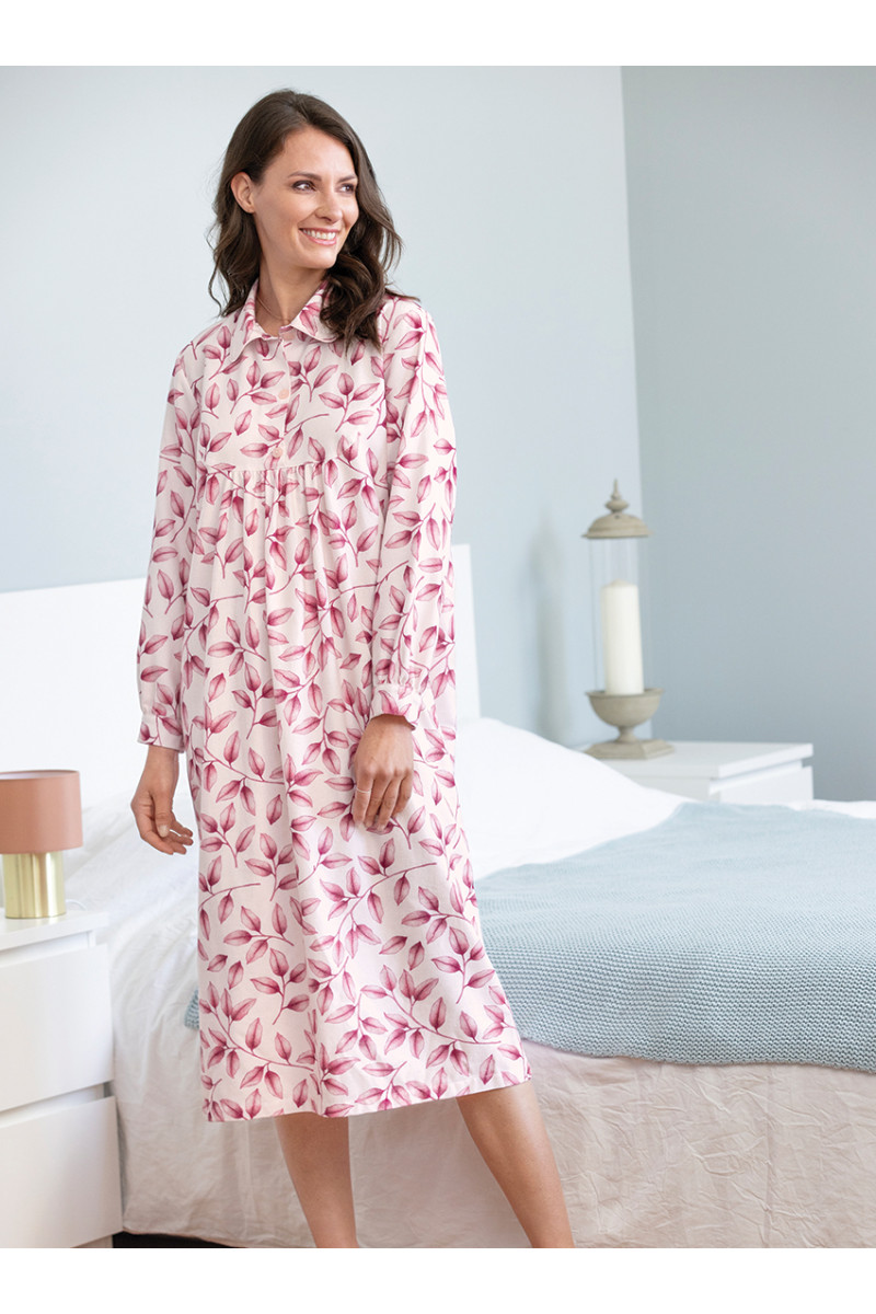 Chemise de nuit imprimés fleuris en coton 6 B Solfin Fabriqué en France