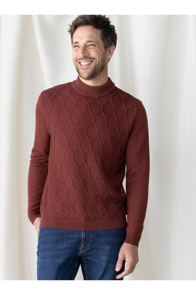 Pull homme en laine 3 B Solfin Fabriqué en France