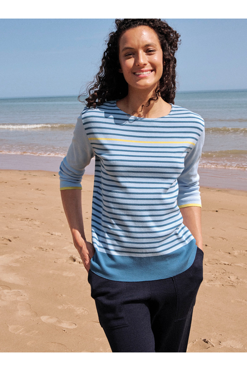 Pull marinière 3 B Solfin Fabriqué en France