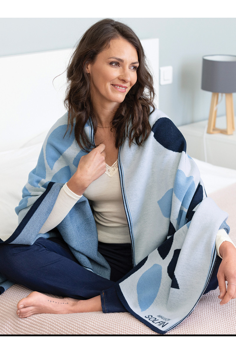 Plaid en laine mérinos 7 B Solfin Fabriqué en France