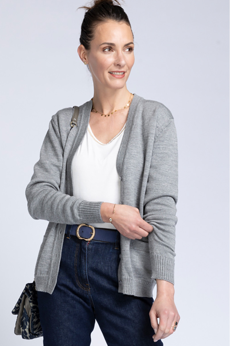 Gilet en laine 6 B Solfin Fabriqué en France