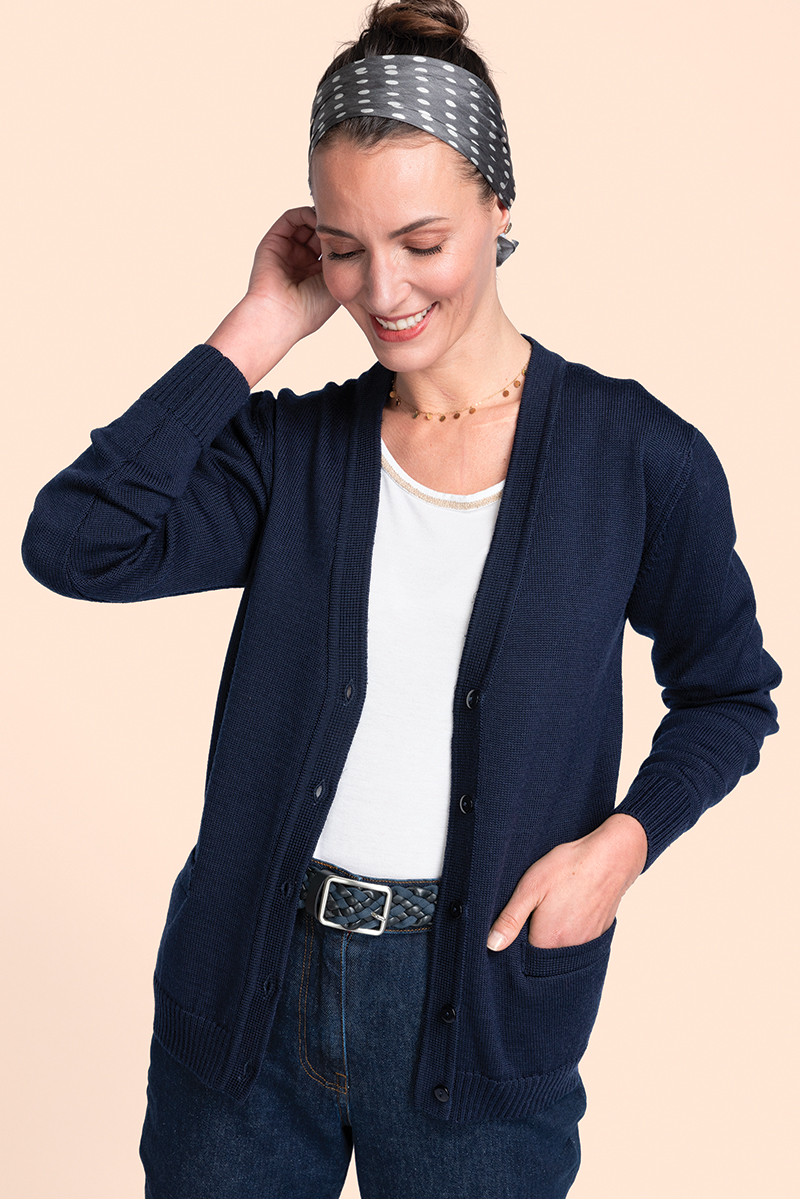 Gilet en laine 7 B Solfin Fabriqué en France