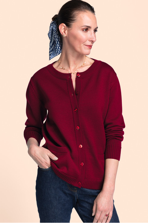 Le cardigan en laine 10 B Solfin Fabriqué en France