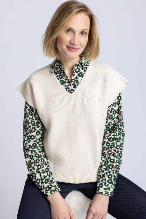 PULL SANS MANCHES 1 B Solfin Fabriqué en France