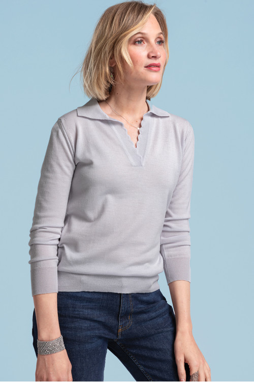 Pull col fantaisie 5 B Solfin Fabriqué en France 2