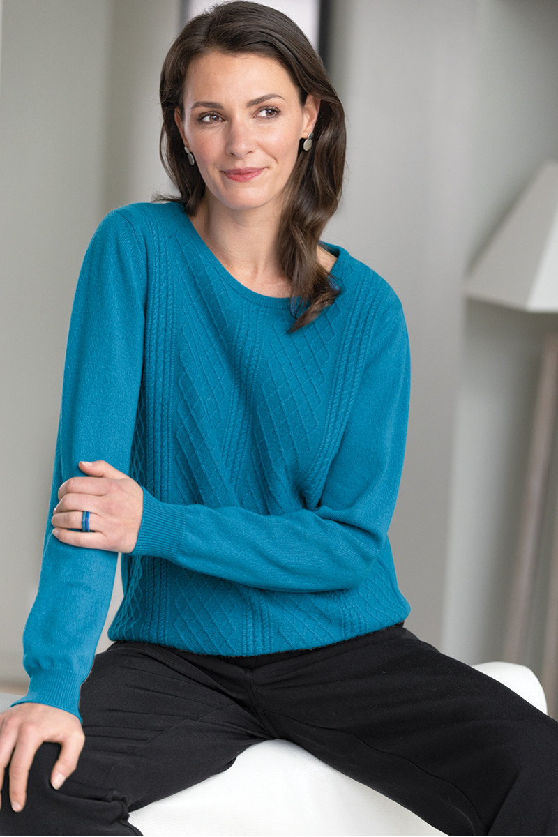 Pull ras du cou laine 3 B Solfin Fabriqué en France