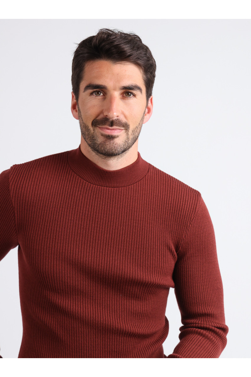 Tee-shirt en laine mérinos épais col cheminée 14 B Solfin Fabriqué en France Tee-shirt en laine mérinos épais col cheminée 14 B Solfin Fabriqué en France