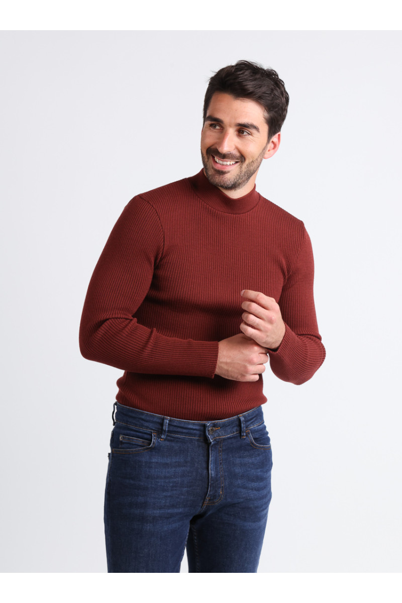 Tee-shirt en laine mérinos épais col cheminée 13 B Solfin Fabriqué en France Tee-shirt en laine mérinos épais col cheminée 13 B Solfin Fabriqué en France