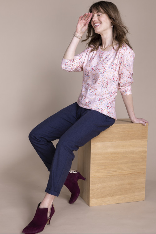 Blouse manches longues viscose 1 B Solfin Fabriqué en France