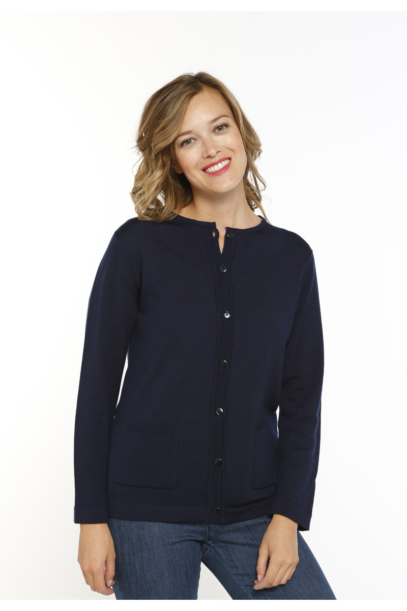 Cardigan en laine 1 B Solfin Fabriqué en France Cardigan en laine 1 B Solfin Fabriqué en France