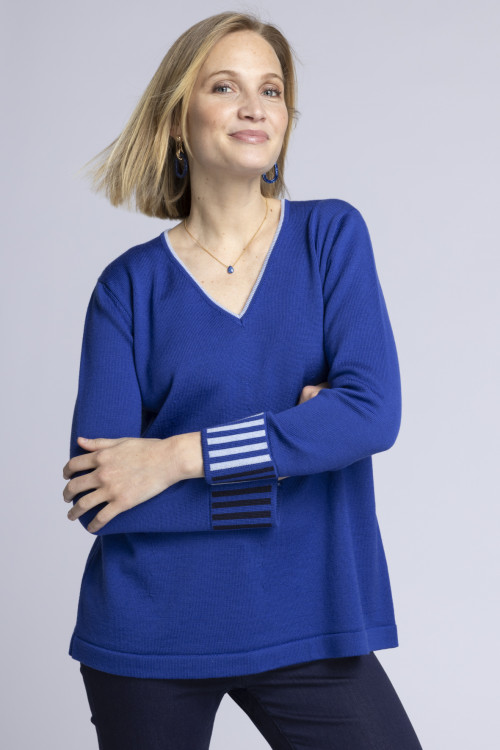 Pull ample en laine 1 B Solfin Fabriqué en France